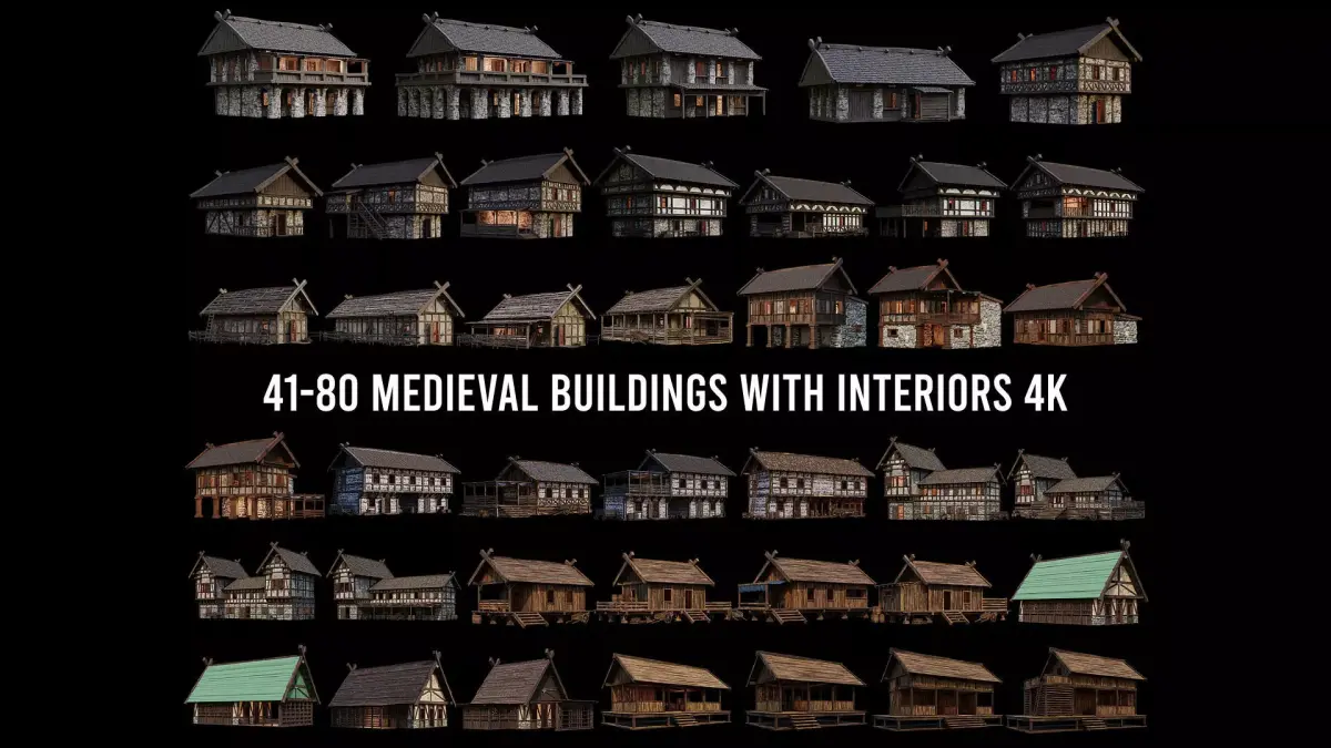 41 - 80 OLD MEDIEVAL BUILDINGS PACK 4K Textures GameReady purchase