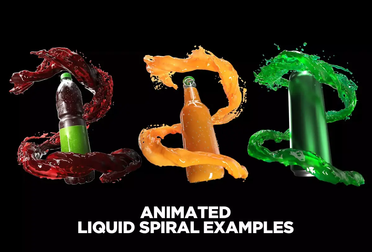 Animated water-liquid splash simulation - NO PLUGIN 3D model