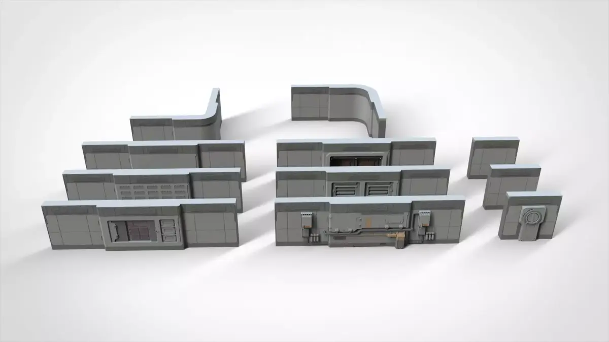 sci-fi Architecture kitbash 15 3D model