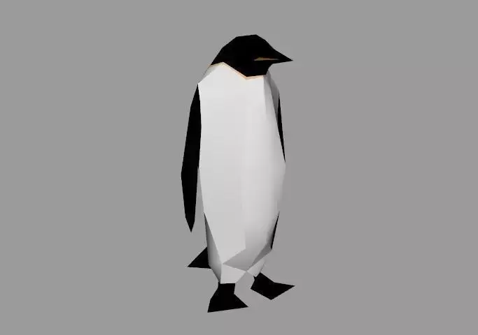 Low Poly Penguin Model Low-poly 3D model