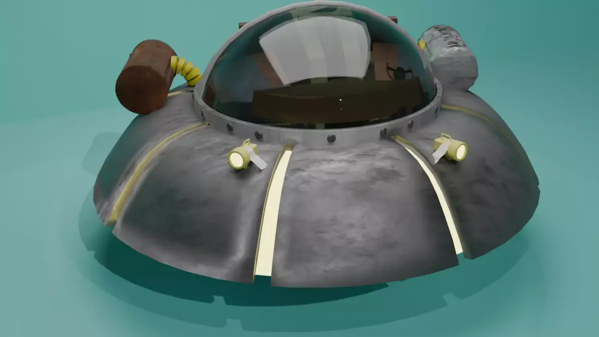 rick and morty space crusier 3D model