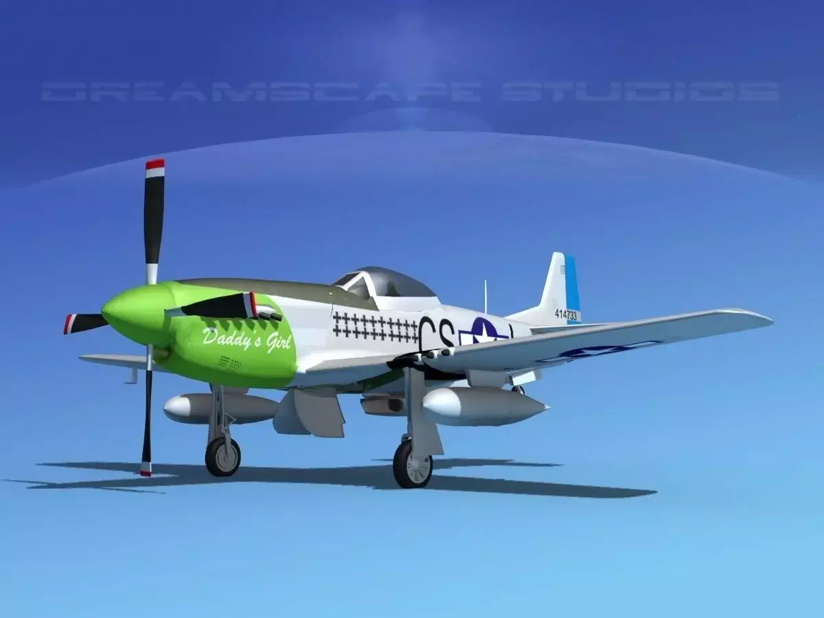 P-51D Mustang Daddys Girl 3D model