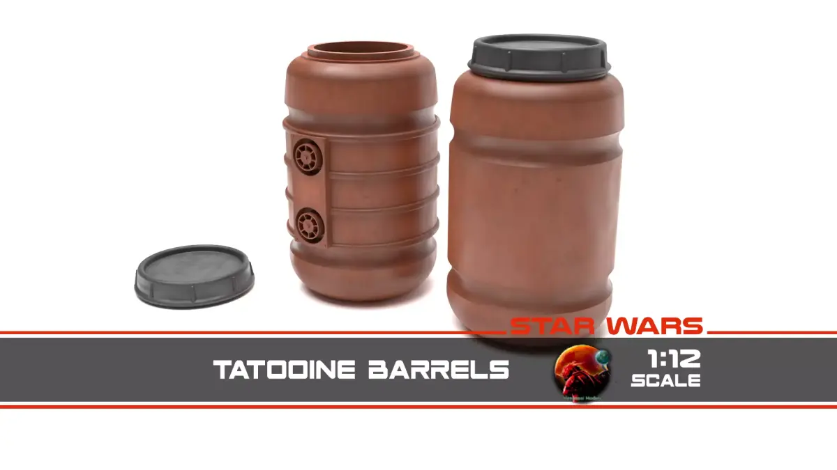Tatooine Barrels 1-12 scale Blackseries 3D print model
