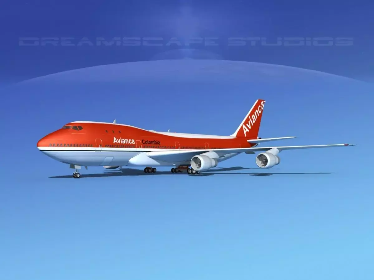 Boeing 747-100 Jumbo Jet Avianca 3D model