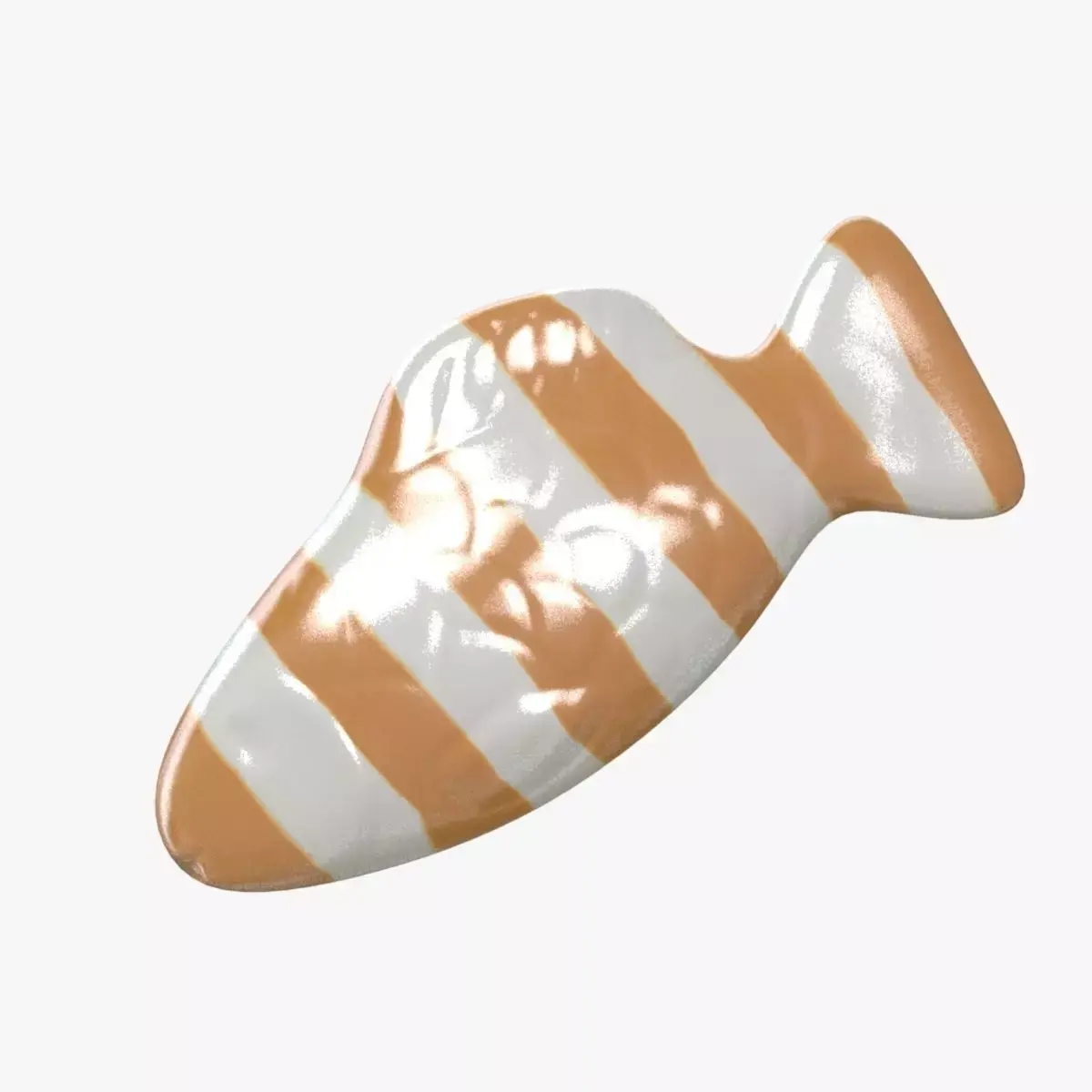Swedish Fish Orange Stripe 3D model 3D model