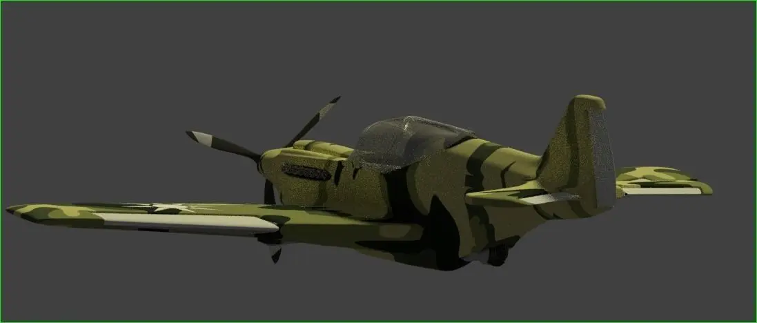 My Own design P-90 Military Aircraft Low-poly 3D model