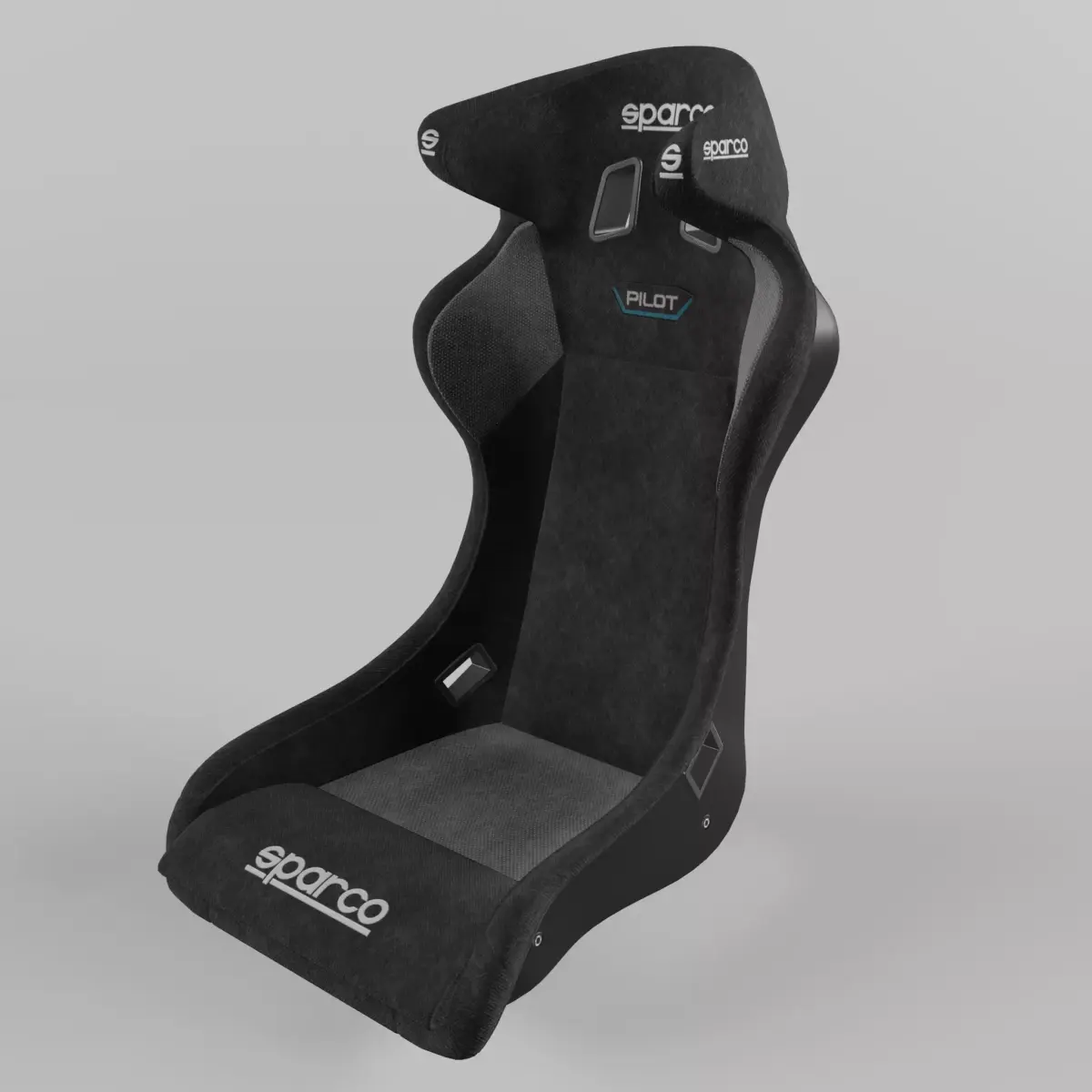 Racing Seat Sparco QTR PILOT Black 3D model