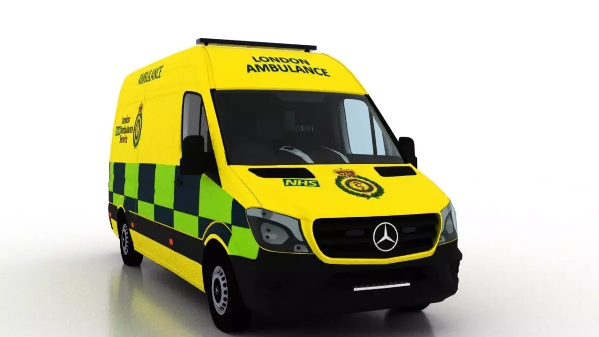 Mercedes Benz Sprinter L2H2 2015 England Ambulance UK 3D model