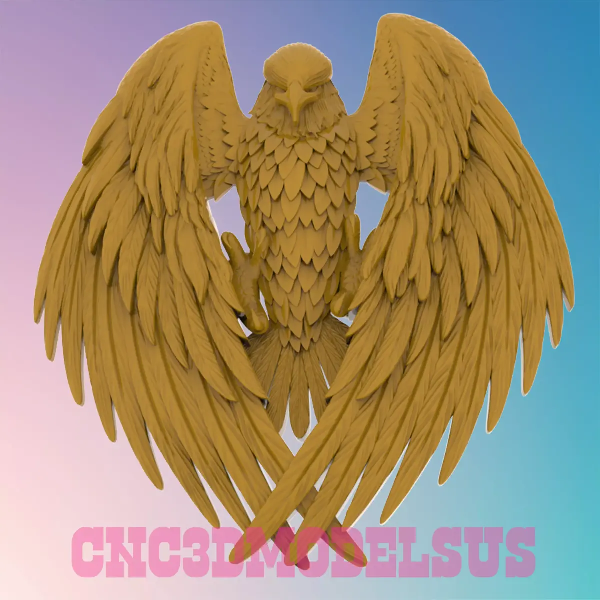 Eagle before attack 3D MODEL STL FILE FOR CNC ROUTER LASER 3D print model