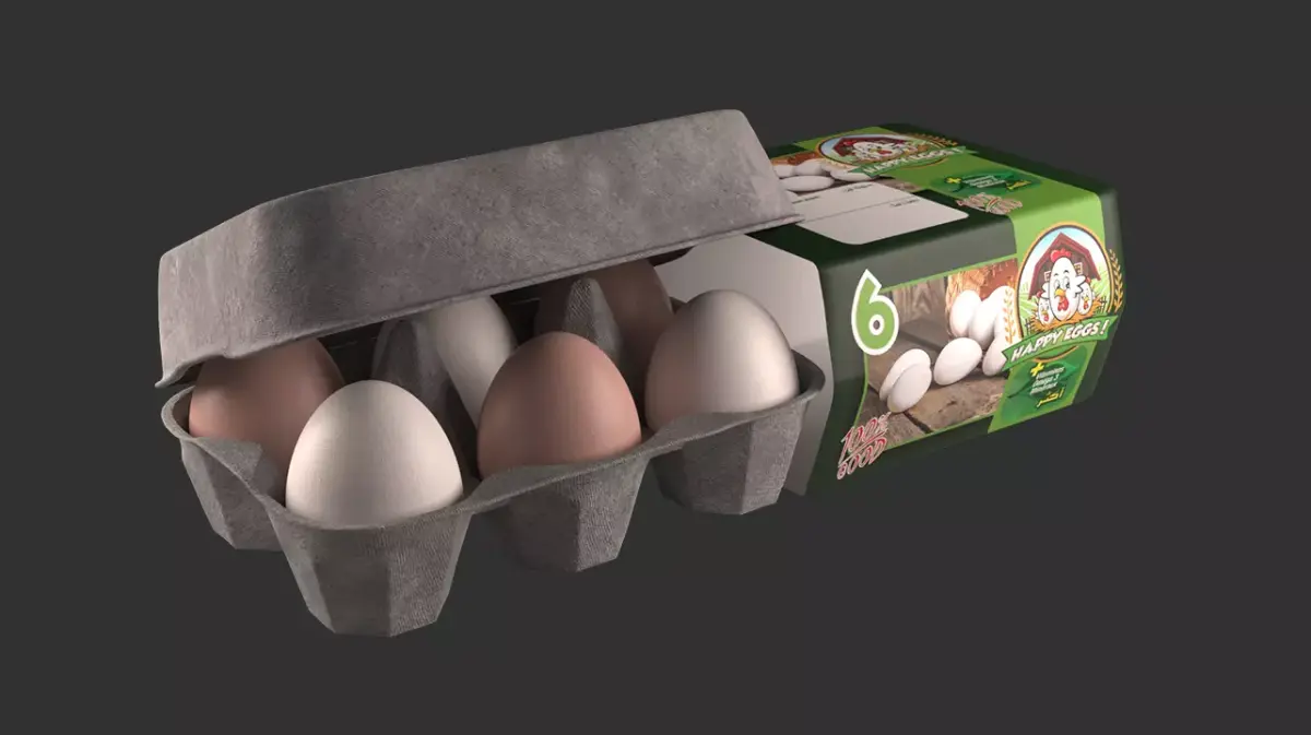 Eggs 6 Pack 3D model