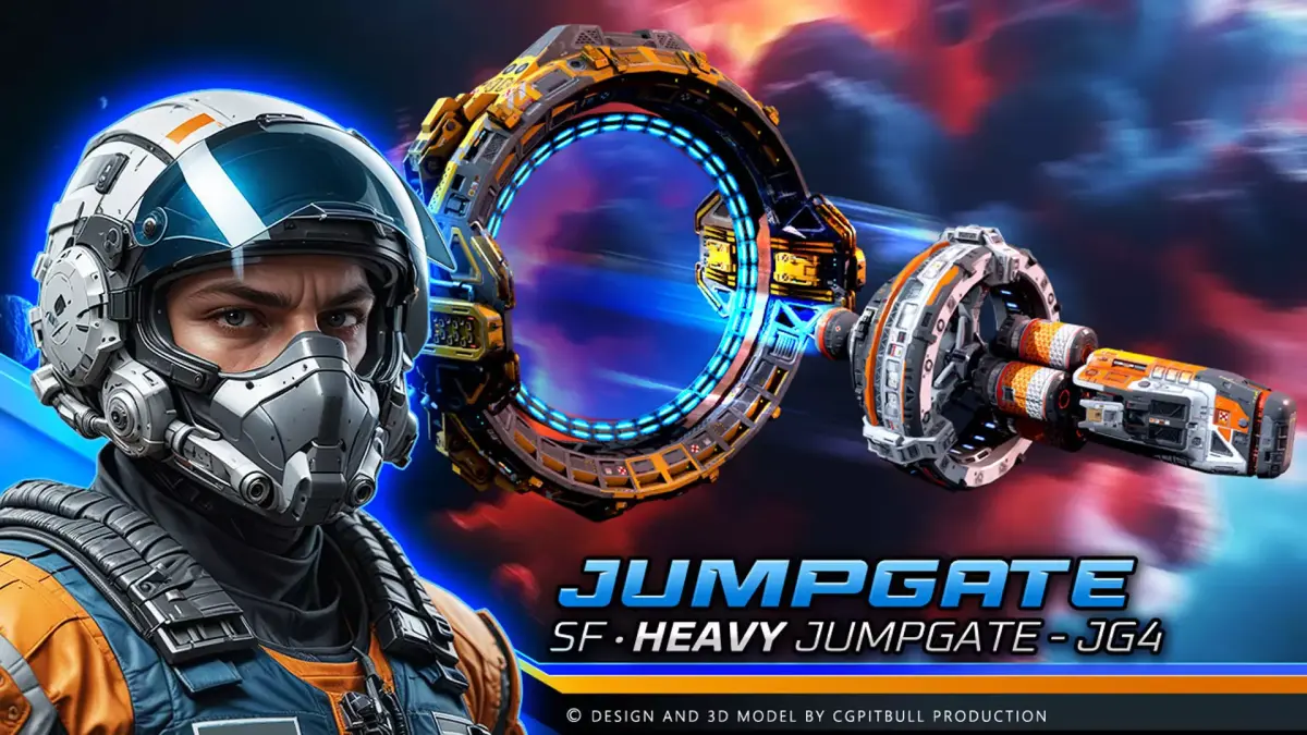 Heavy JumpGate JG4  Low-poly 3D model