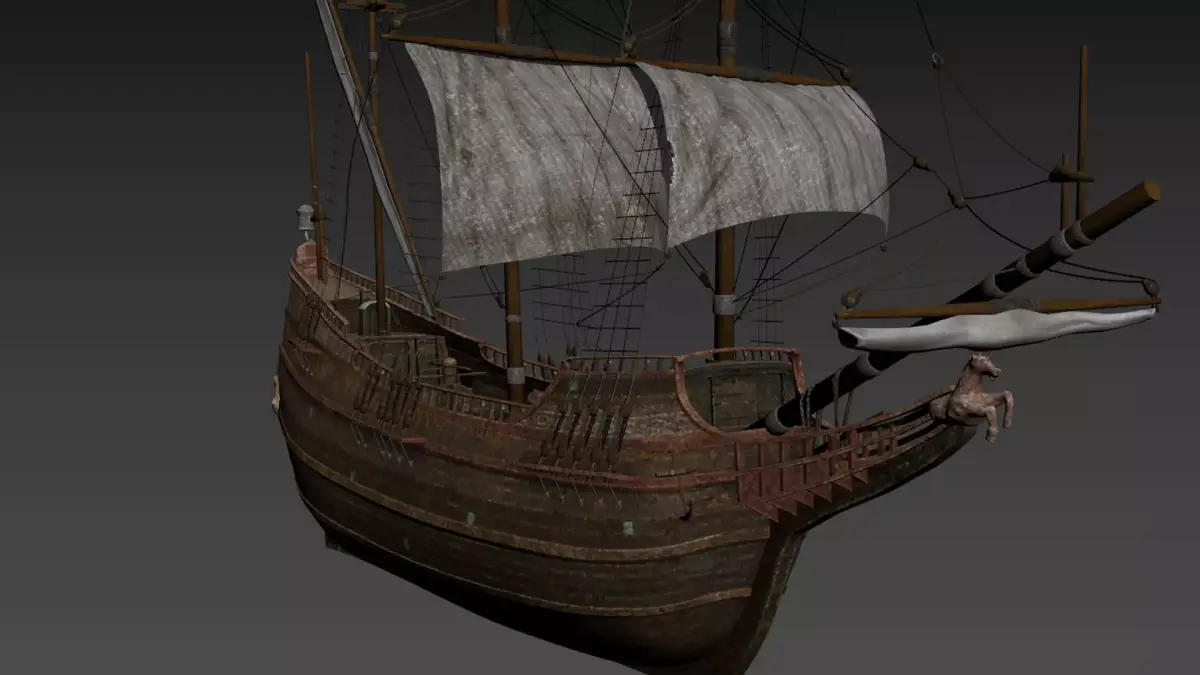 Galleon Ship Navy 3D model