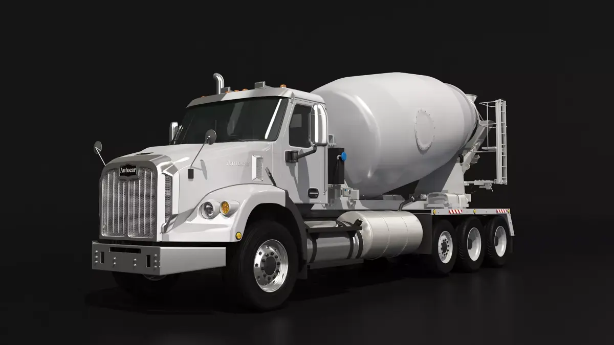 Autocar DC-64D Concrete Mixer 3D model