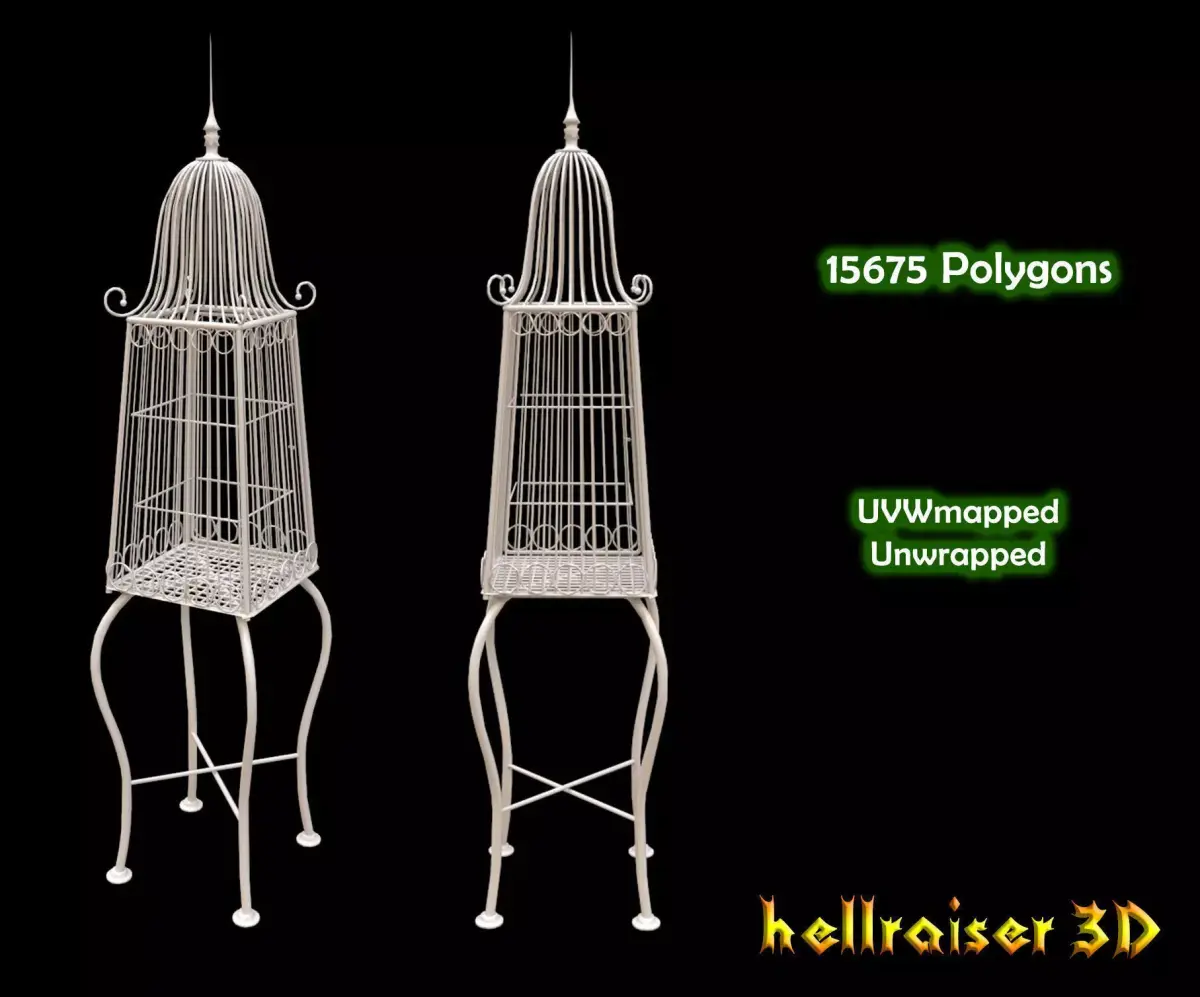 Bird Cage Low-poly 3D model purchase
