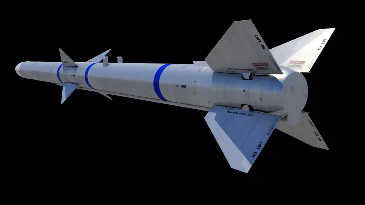 AIM-120A AMRAAM 3D model 3D model