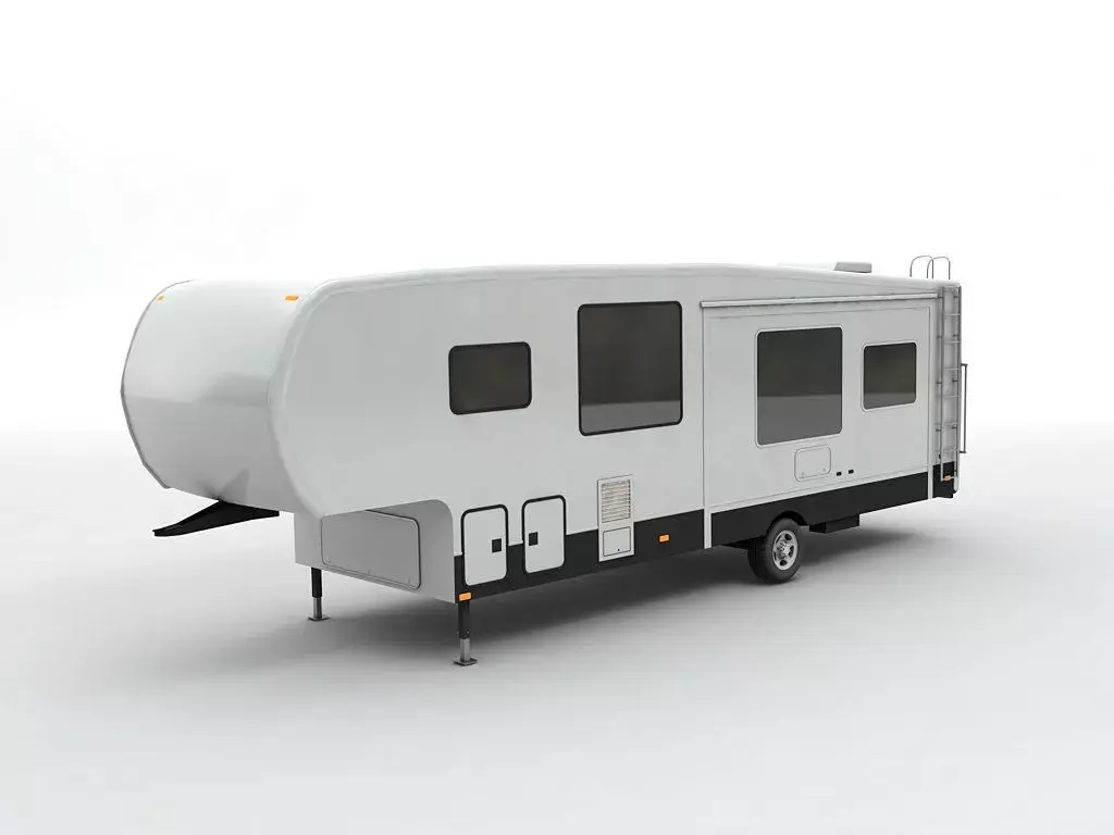Fifth Wheel Travel Trailer Toy Hauler 1-Axle 3D model