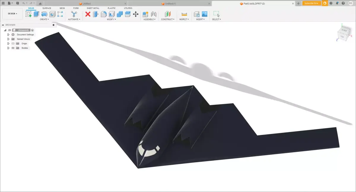 B-2 Stealth Bomber 3D print model