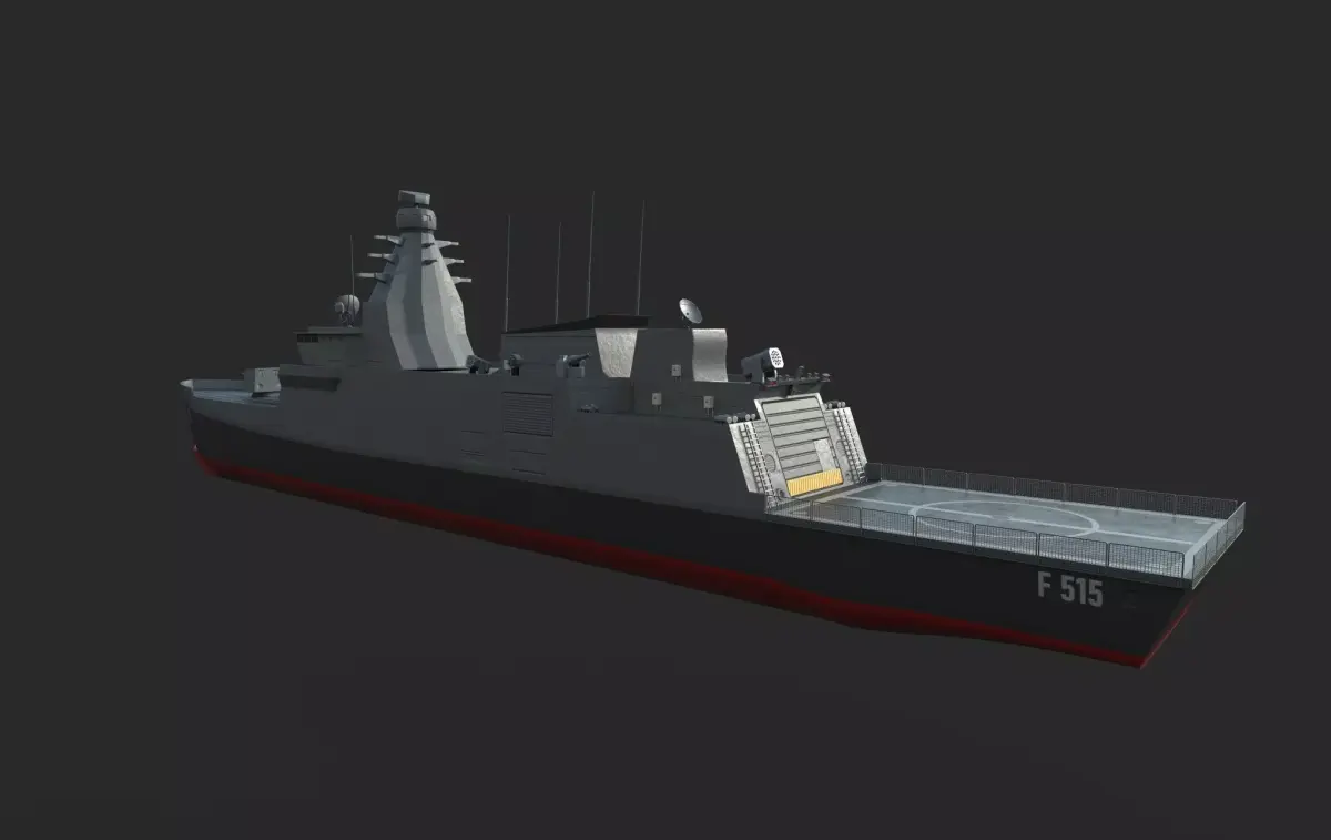 F 515 FRIGATE TURKISH NAVAL SHIP  3D model