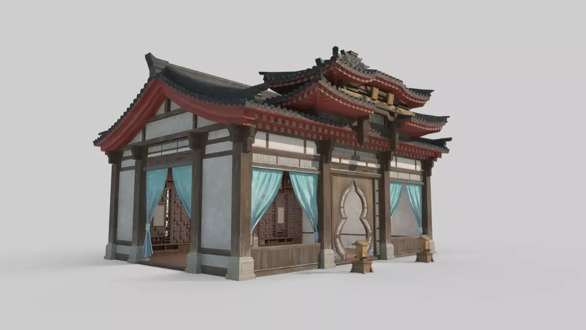 Asian Ancient Architecture Clinic 3D model