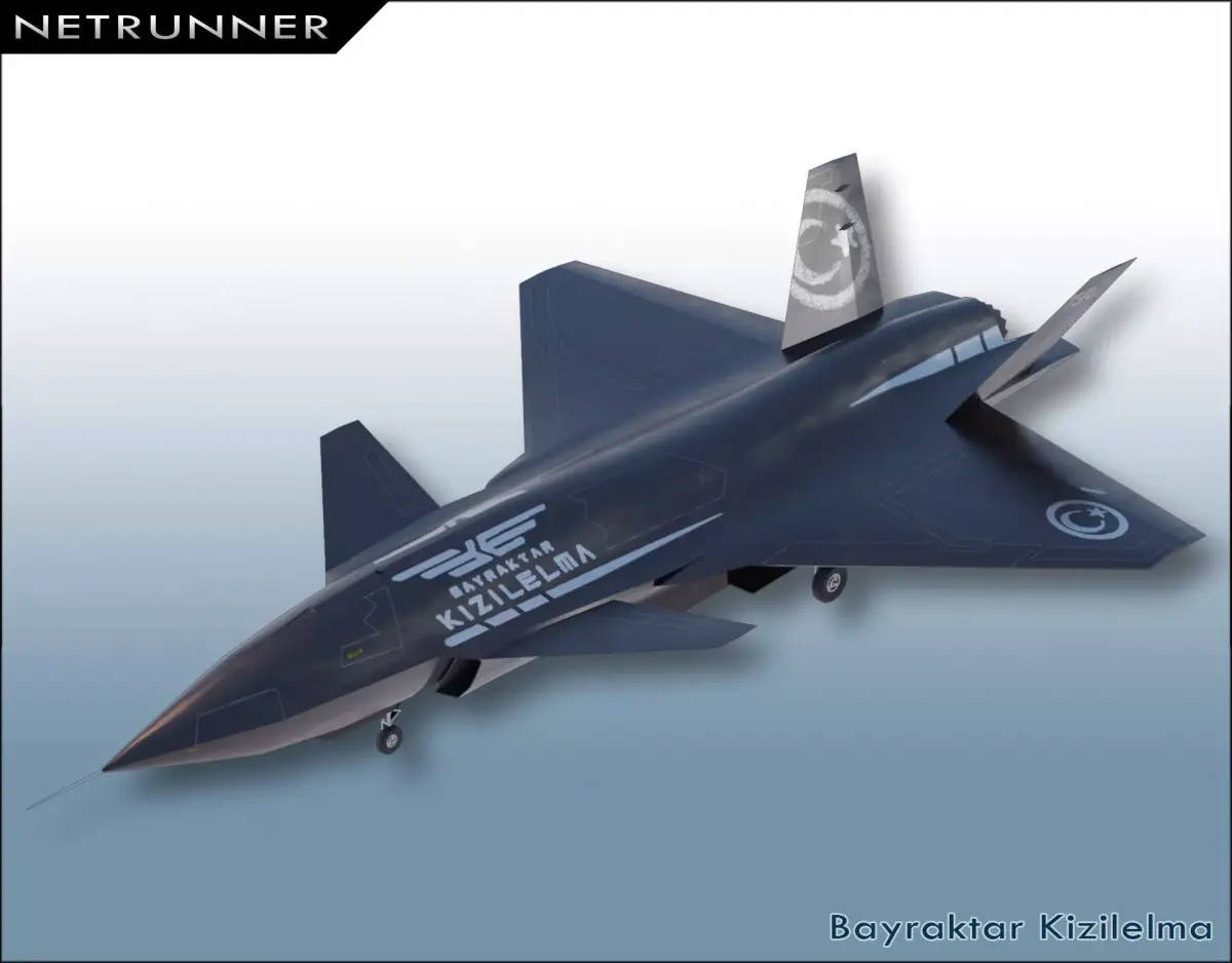 Bayraktar Kizilelma Low-poly 3D model