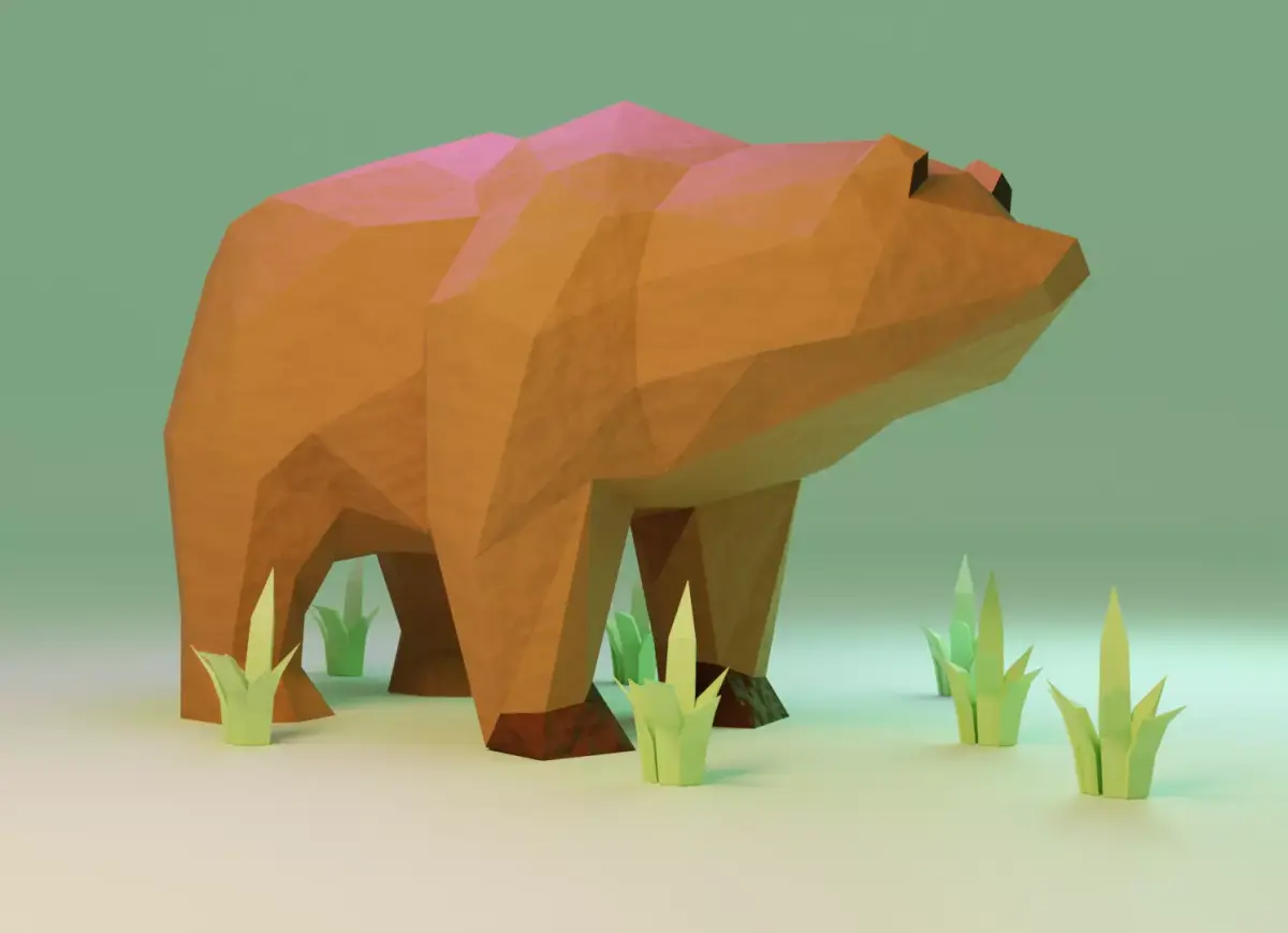 Low Poly Bear Free low-poly 3D model