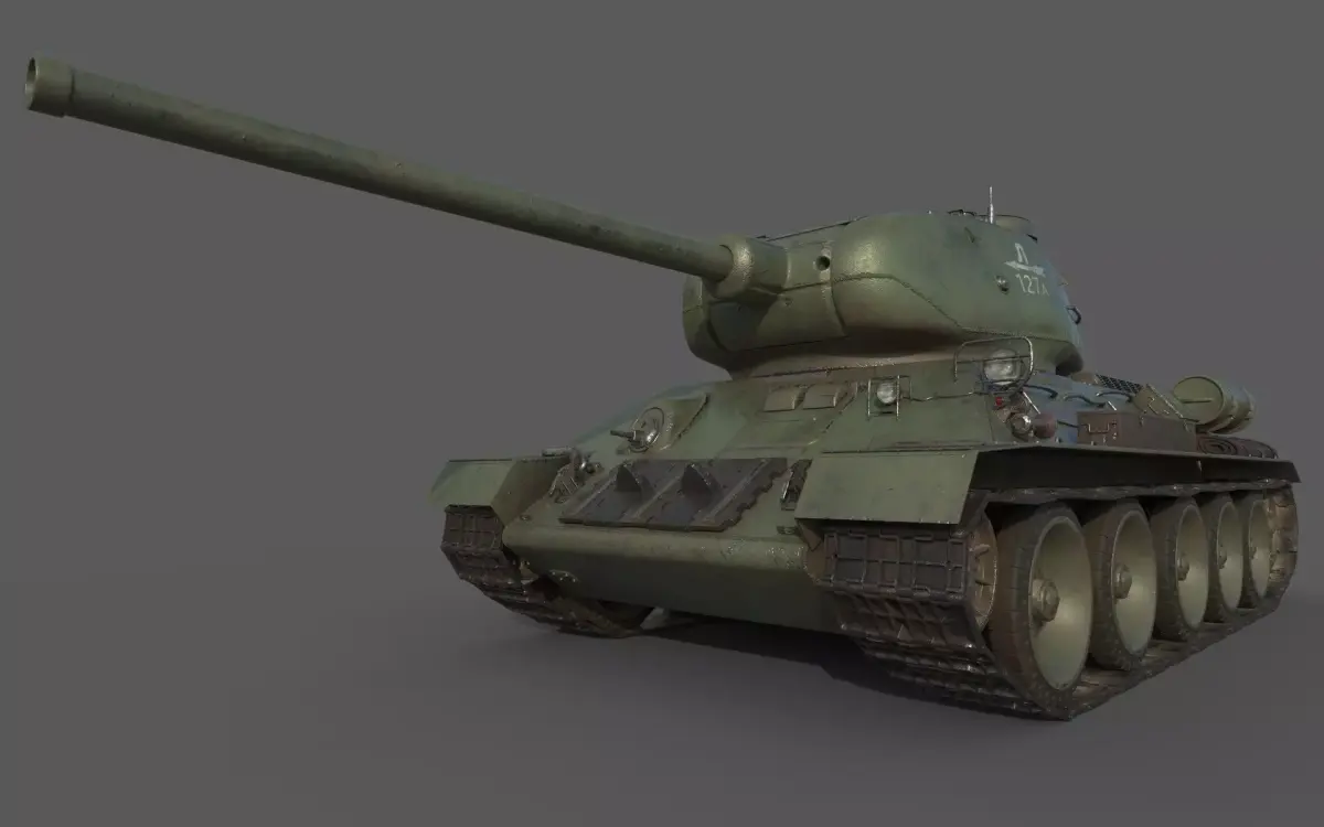 Tank T-34-85 1944 3D model