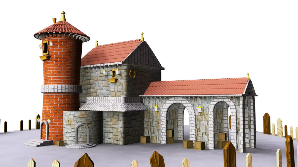 castle medieval 3D model buy