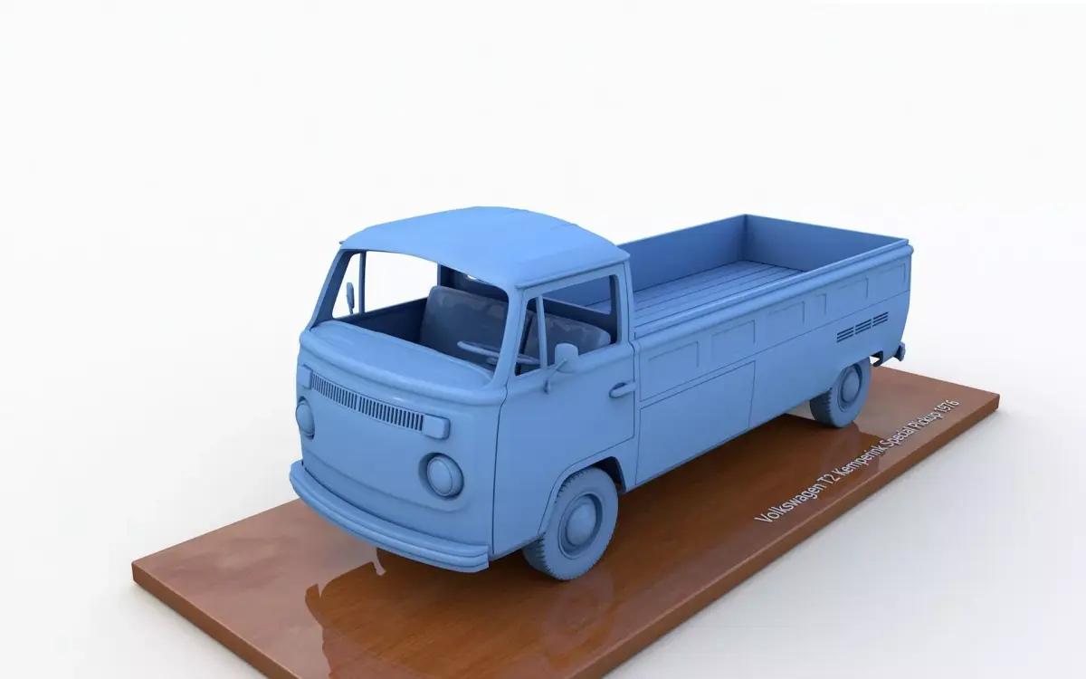 Volkswagen T2 Kemperink Special Pickup 1976 3D print model