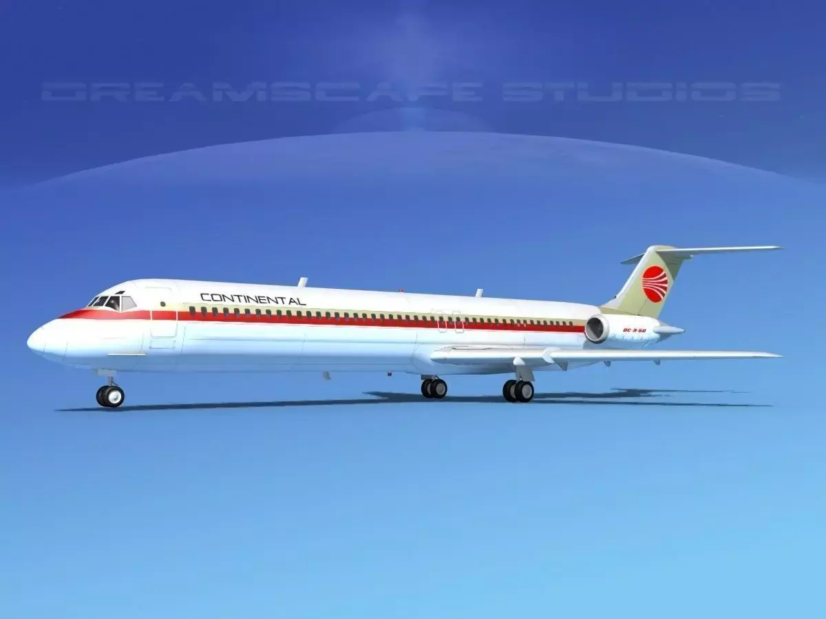 Douglas DC-9-50 Continental 3D model