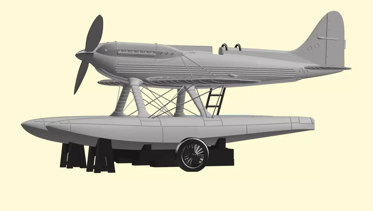 Supermarine S6B 1-144 scale 3D print model