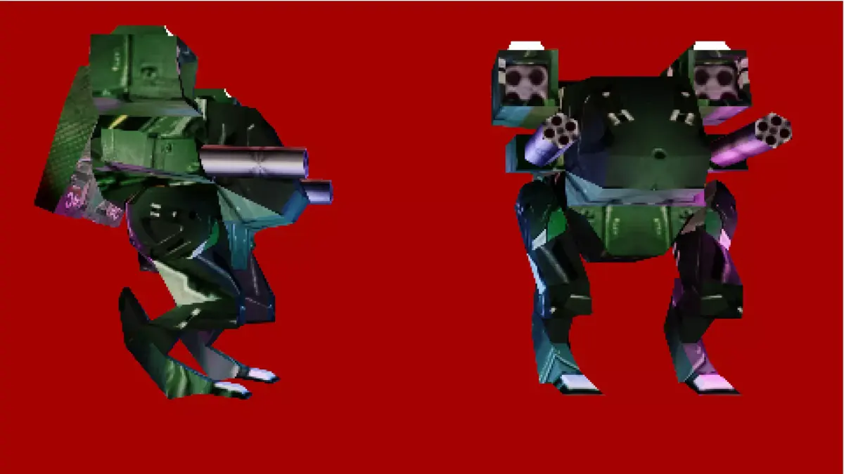 PS1 MECH Low-poly 3D model