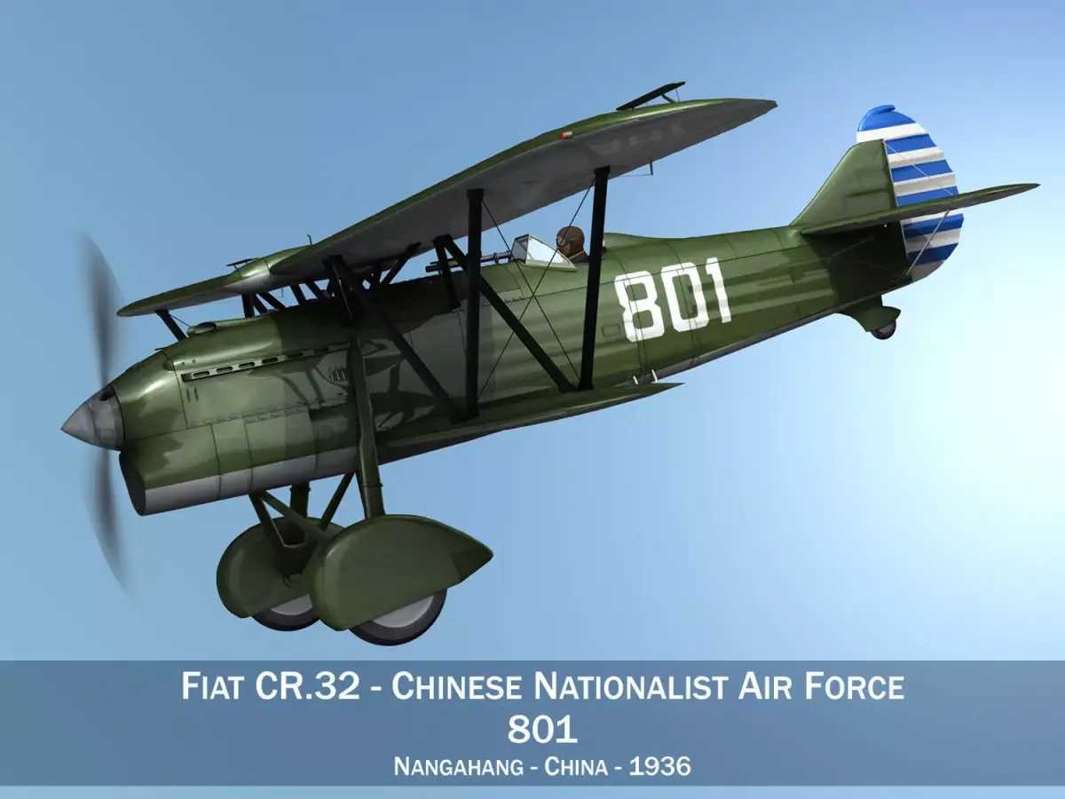 Fiat CR 32 - Chinese Nationalist Air Force 3D model