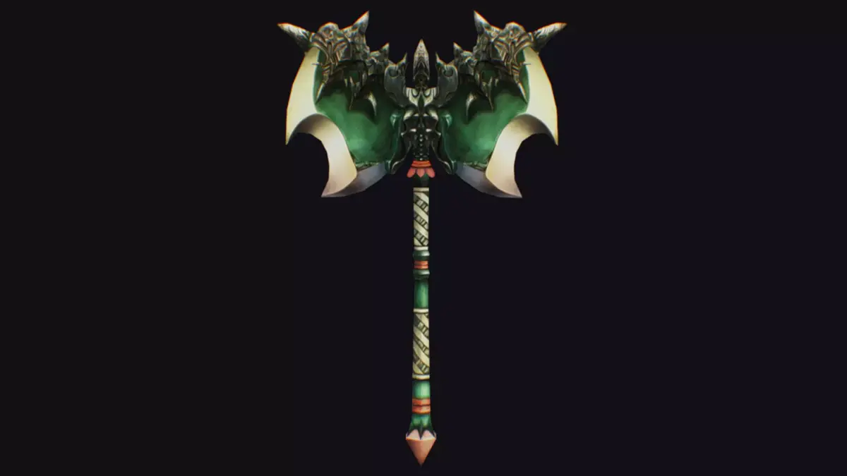 Axe Twohanded Large Weapon Cutting Fantasy Melee Hatchet Low-poly 3D model