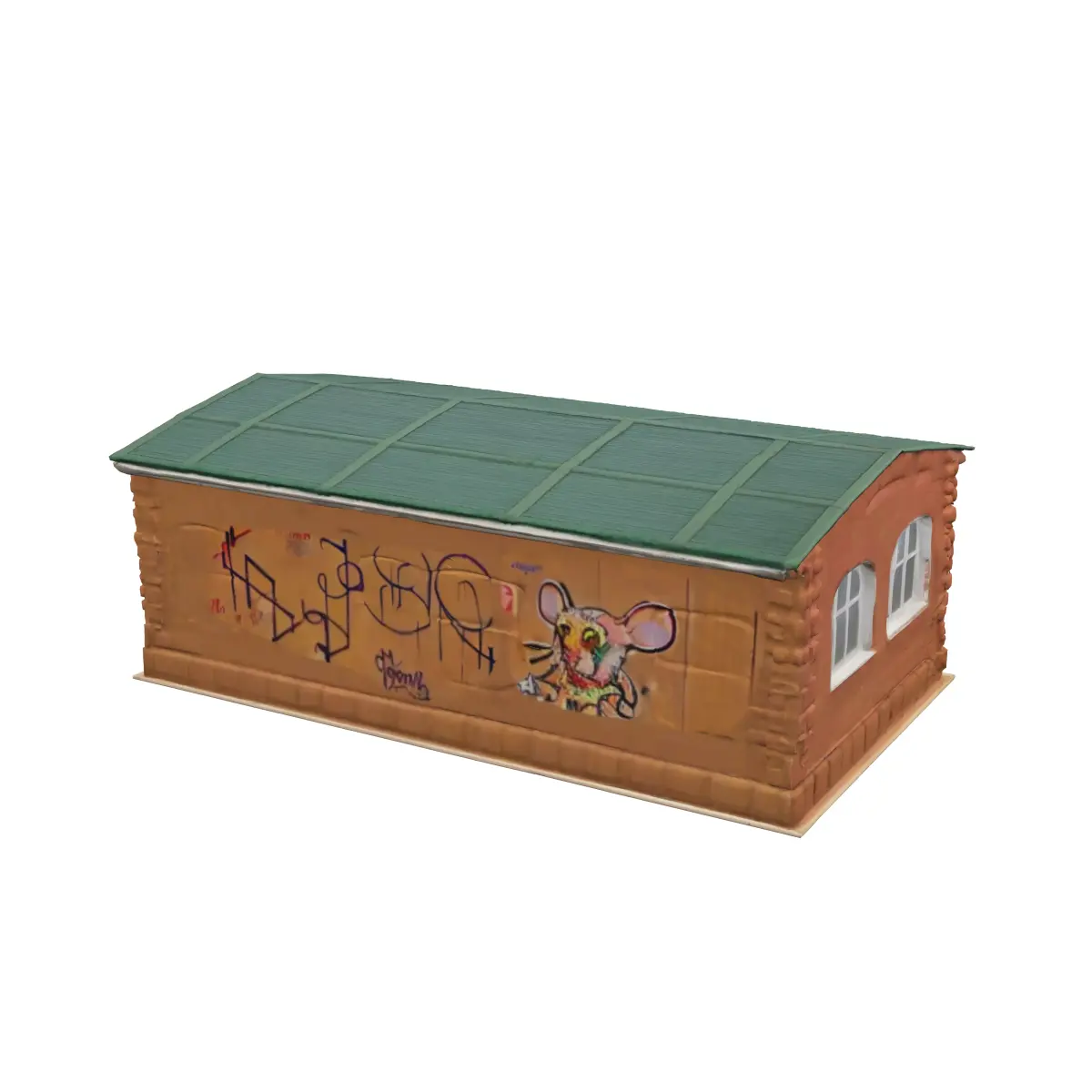 Model Train Shed 3D model