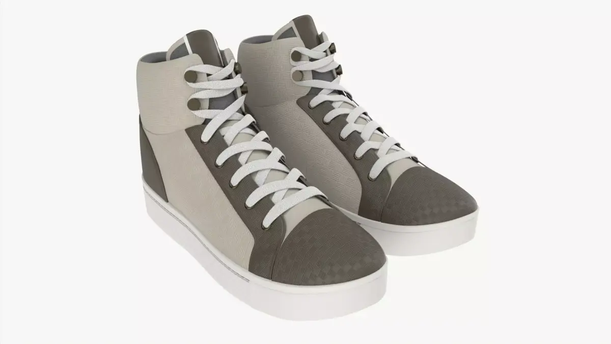 High-top Sneakers 3D model