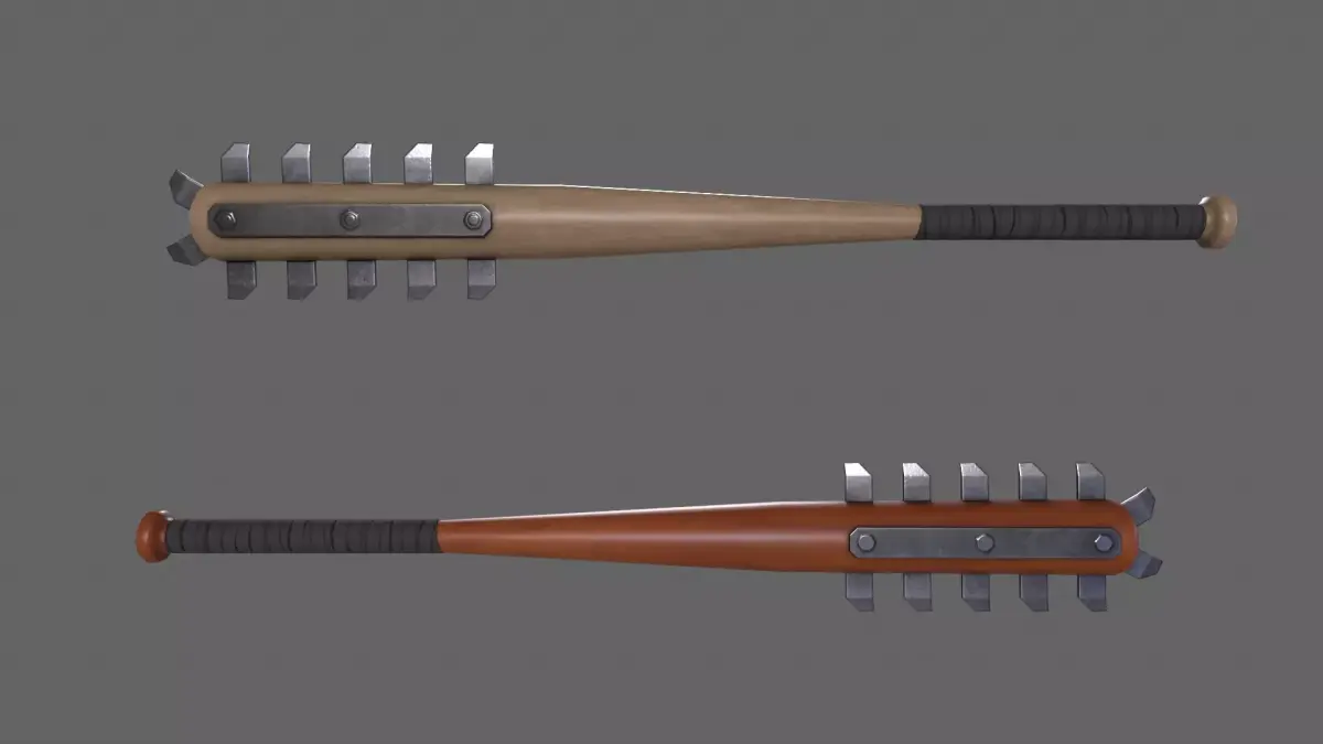 PBR Baseball Bat Weapon V4 Low-poly 3D model