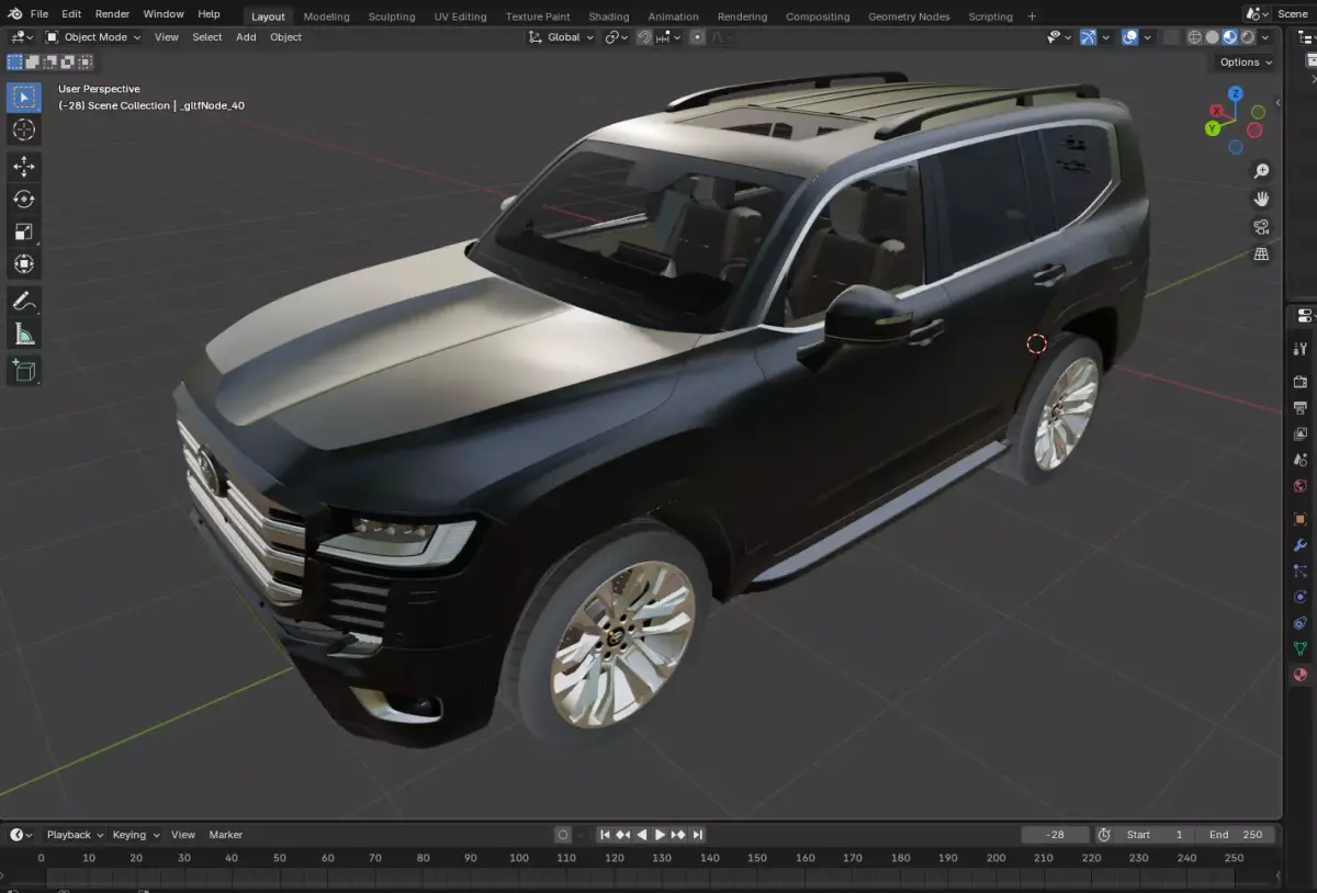Land Cruiser   Low-poly 3D model