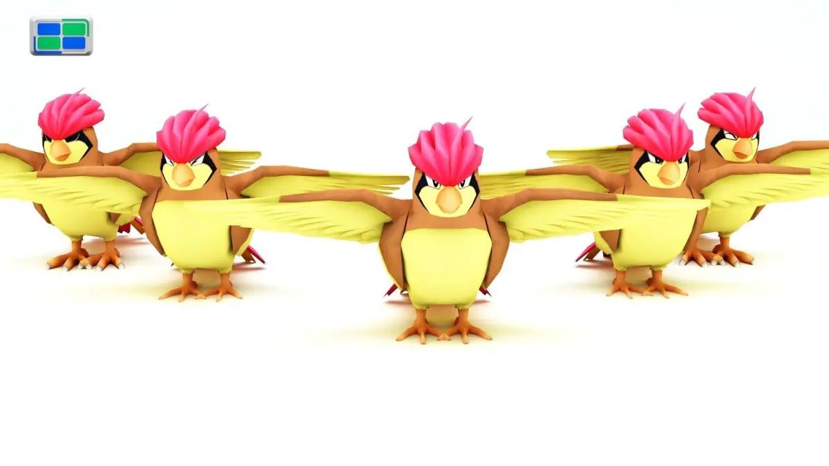 Pidgeotto Model group of pokemon birds 3D model