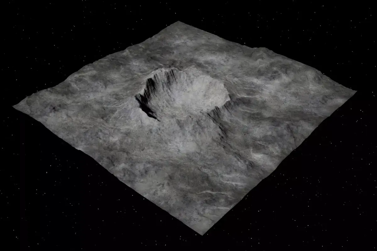 Alien Planet Moon  Crater Sci-Fi Fantasy Scenery 3D model