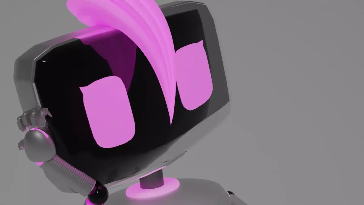 Female Robot Low-poly 3D model buy