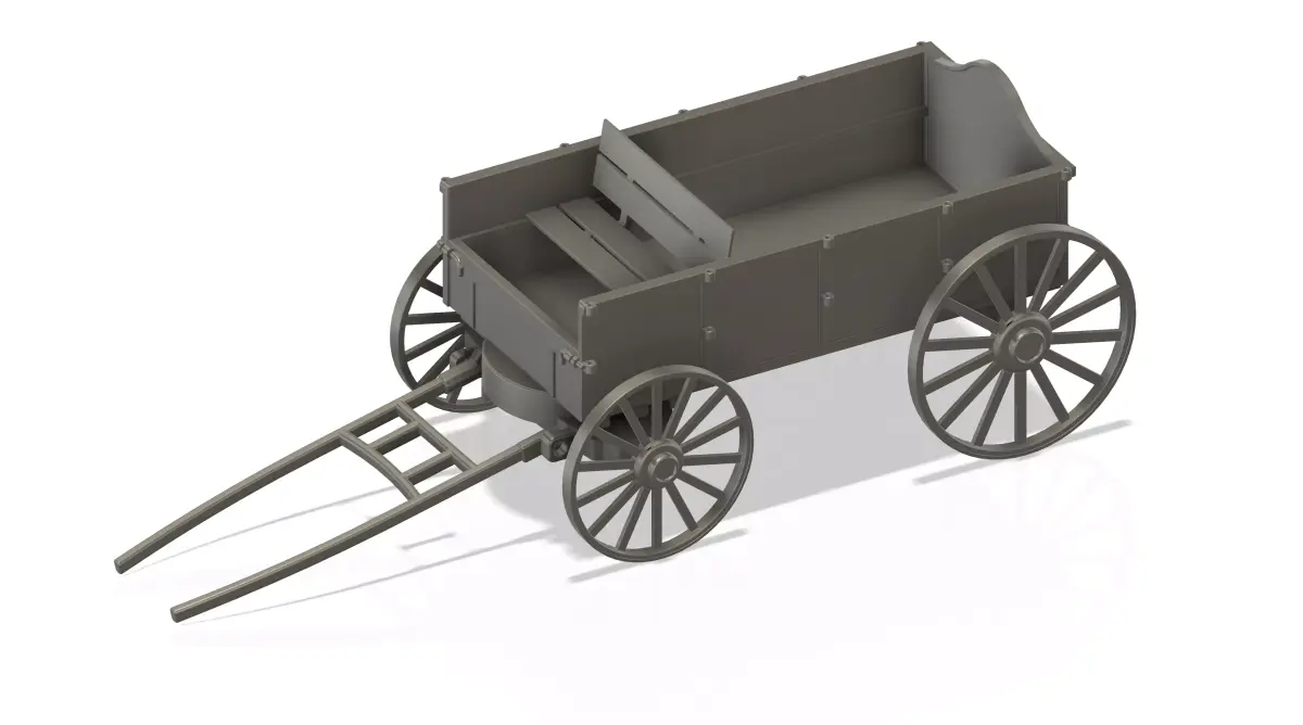 Prairie Wagon STL for resin 3d-printing 3D print model