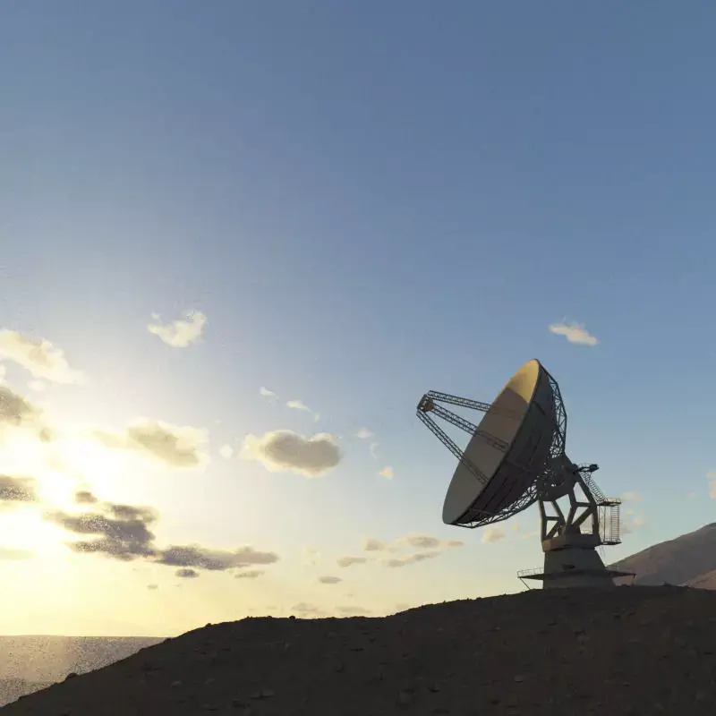 Radio Telescope in Desert Terragen2 3D model