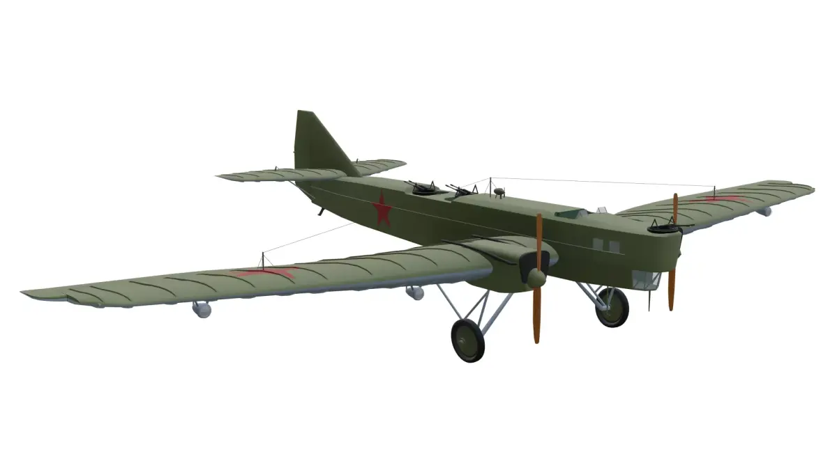 Tupolev TB-1 ANT-4 Low-poly 3D model