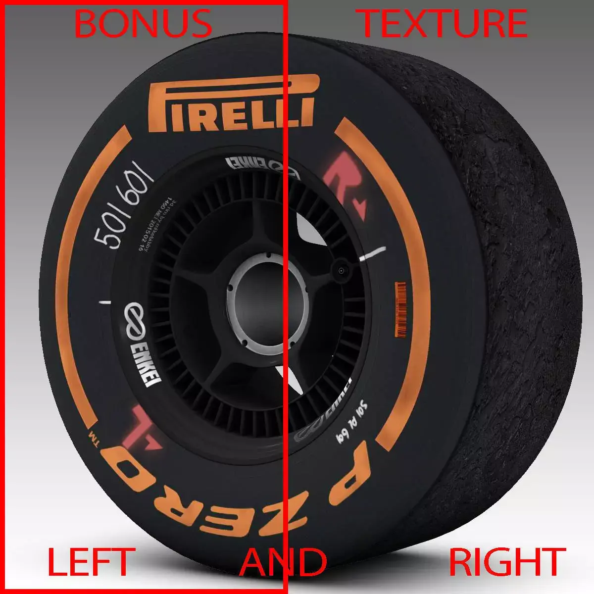 enkei hard front tyre Low-poly 3D model