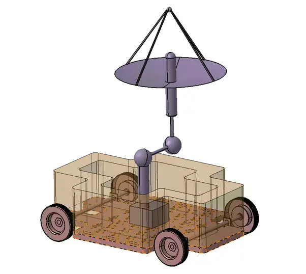 Mars Rover Concept Vehicle Educational CAD Model 3D print model