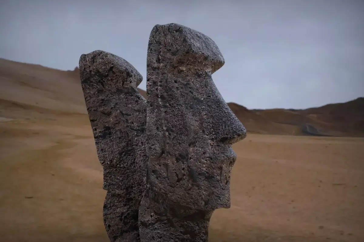 Moai Statues Low-poly 3D model