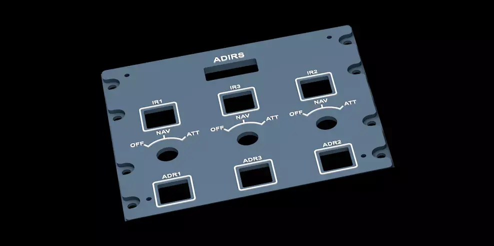 AIRBUS A320 OVERHEAD - ADIRS PANEL 3D print model