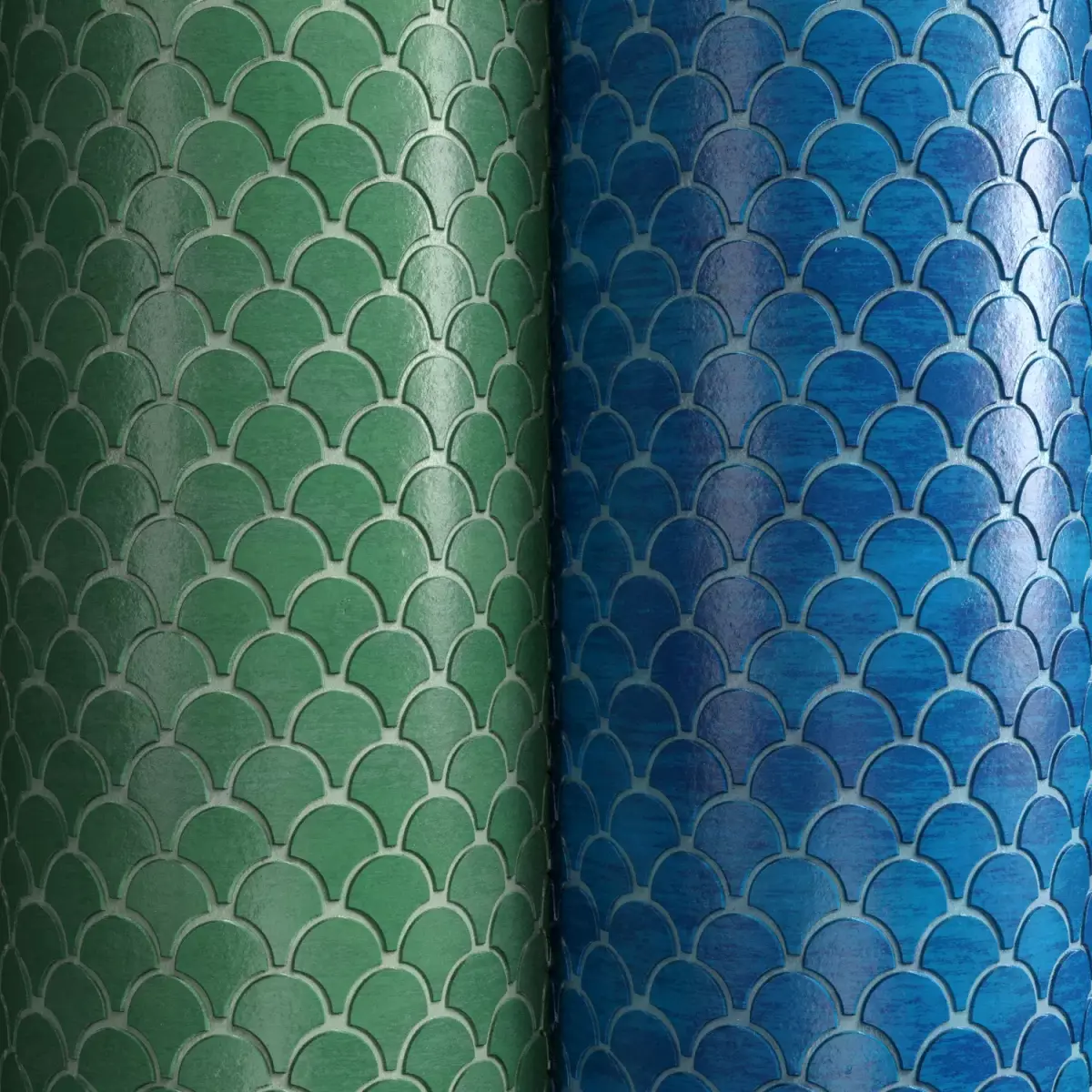 Materials 14- Fish scale tiles PBR 3D model