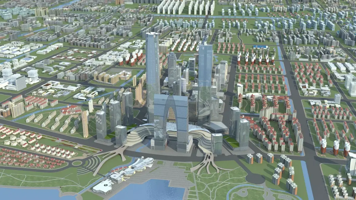 Suzhou Industrial Park   Jinji Lake   Suzhou CBD 3D model