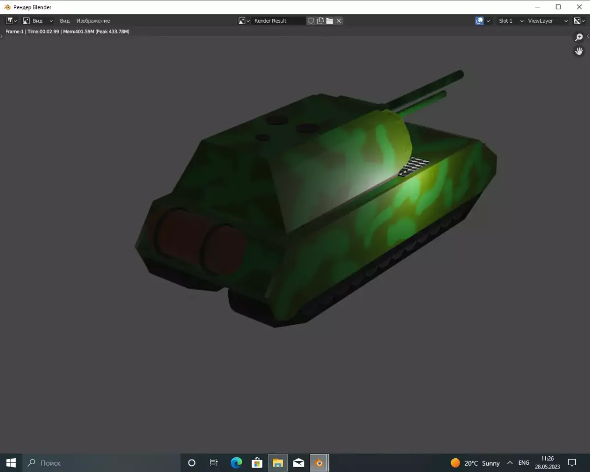 tank maus Low-poly 3D model